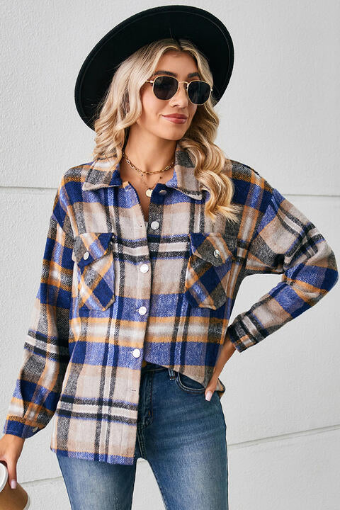 Collared Plaid Shacket