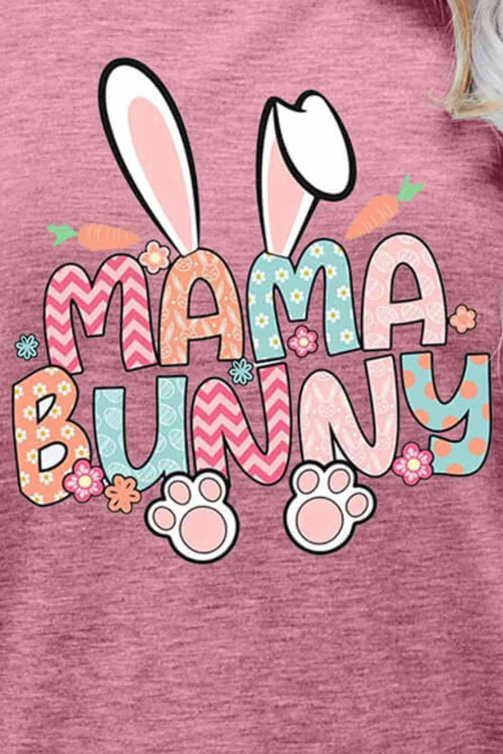 MAMA BUNNY Easter Graphic Short Sleeve Tee