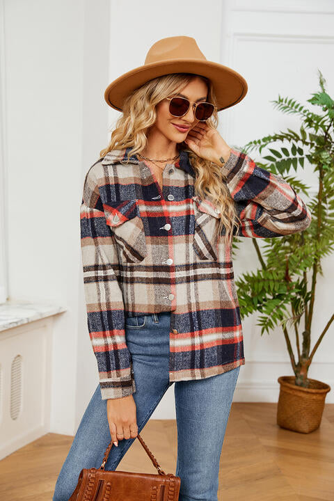 Collared Plaid Shacket