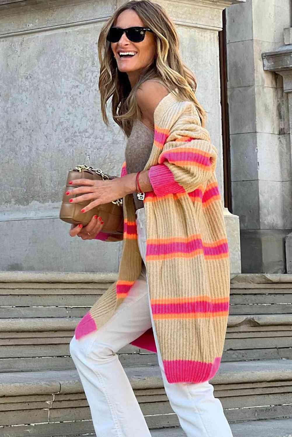 Ribbed Long Sleeve Cardigan