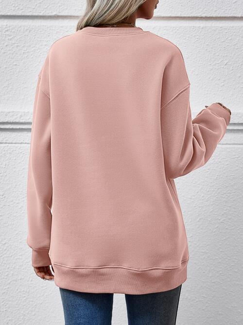 Letter Graphic Long Sleeve Sweatshirt