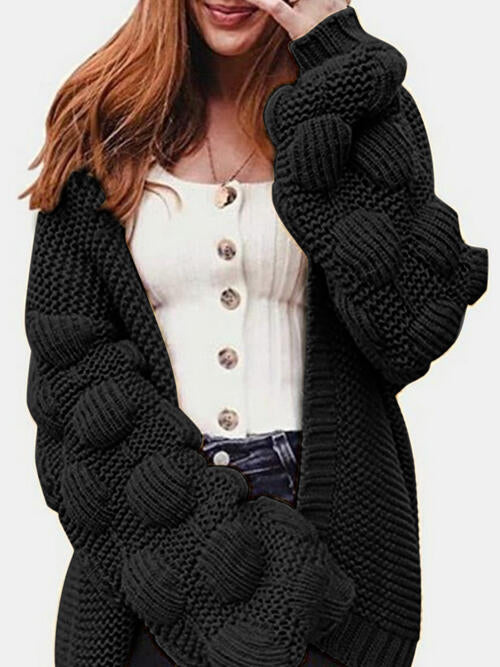 Open Front Long Sleeve Cardigan