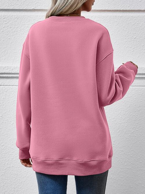 MERRY CHRISTMAS Round Neck Long Sleeve Sweatshirt