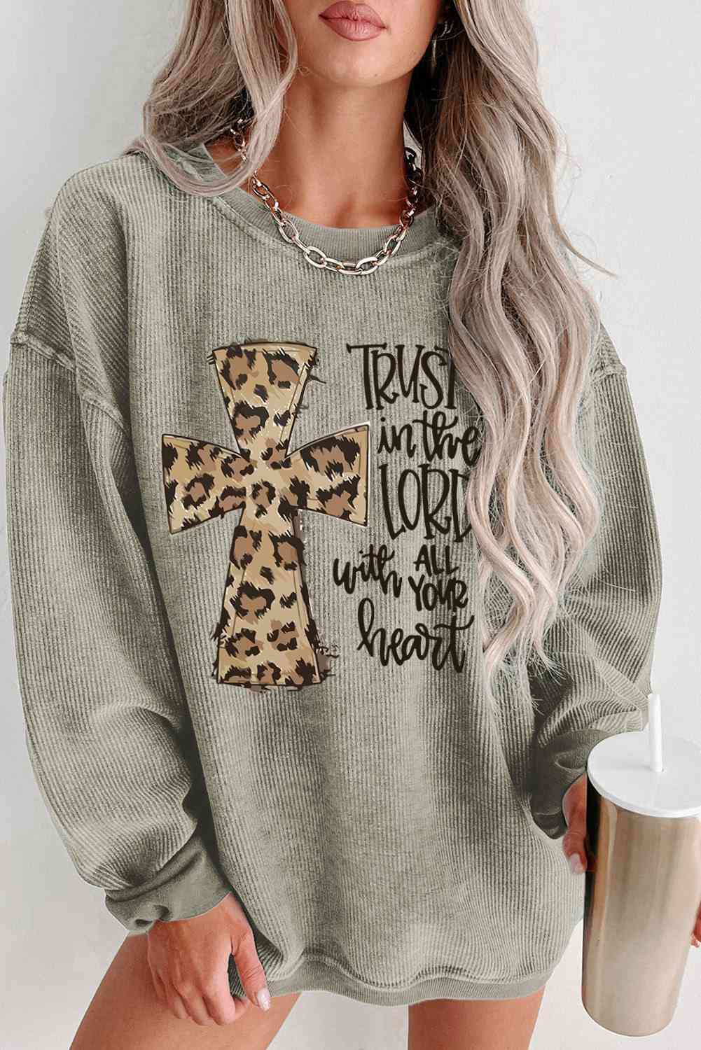 Graphic Dropped Shoulder Sweatshirt