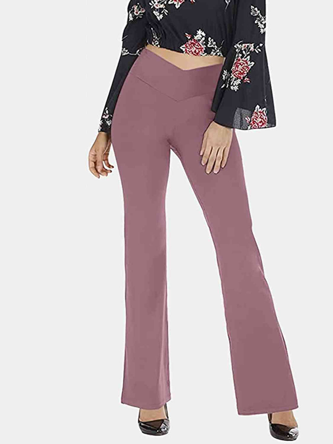 V-Waist Bootcut Long Pants