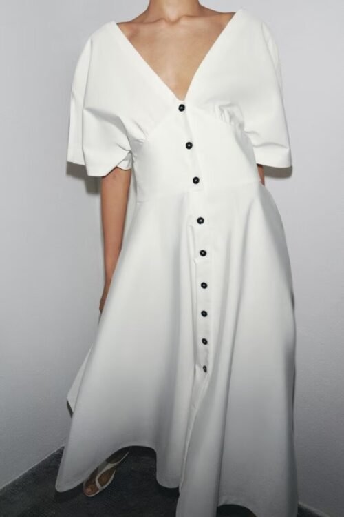 Spring Women Clothing Niche All Matching Slim Fit Slimming Casual Dress