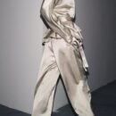 Autumn Women Clothing Fashionable Elegant Blazer Satin Pants Two Piece Sets