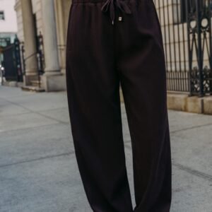 Women Fashionable Fashionable Elastic Drawstring Trousers