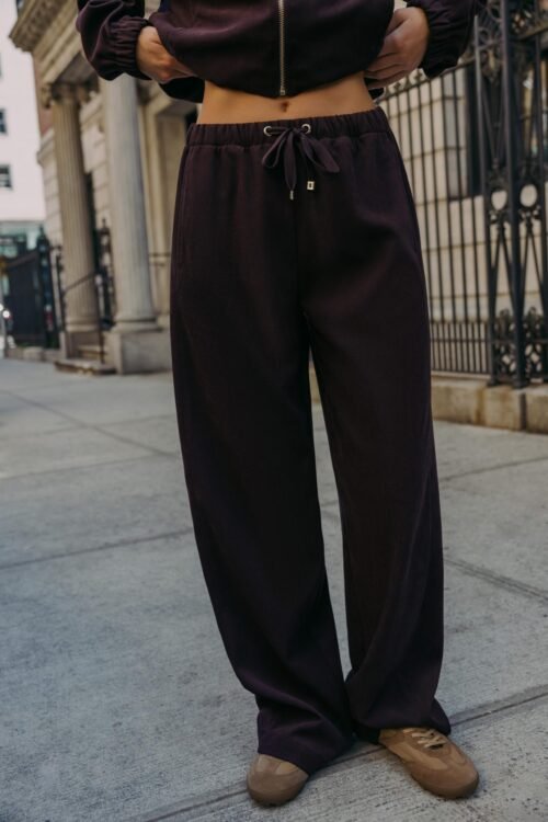 Women Fashionable Fashionable Elastic Drawstring Trousers