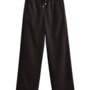drawstring trousers, elastic waist, fashionable pants