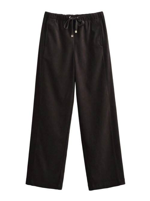 drawstring trousers, elastic waist, fashionable pants