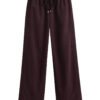 drawstring trousers, elastic waist, fashionable pants
