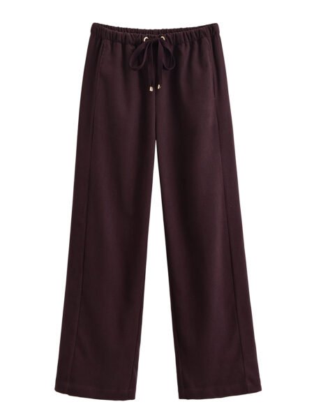 drawstring trousers, elastic waist, fashionable pants