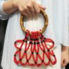 Retro Handmade Beaded Woven Handbag – Artisan Vintage Design