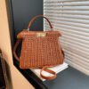 High-Sense Woven Handbag – Large Capacity Office Messenger Bag
