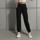 Pants Casual High Top Sports Ankle Banded Pants Elastic Cropped Sweatpants Women