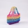 Rainbow Candy Handmade Beaded Tote Bag – Summer Street Style