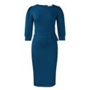 Solid Color round Neck Office Office Hip Dress