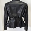 Early Autumn Star Series Belt Slim Fit Leather Jacket Coat