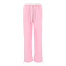 Waist Head Contrast Color Lace up Low Waist Sports Pants Autumn Winter Trousers