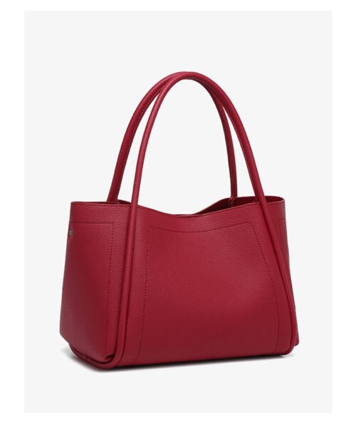 Soft Leather Basket Handbag – Large Capacity Everyday Tote