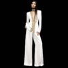 Heavy Embroidery Sequin Bead Diamond Jacket Coat Trousers Two Piece Sets