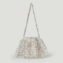 Silver & Gold Beaded Dumpling Shoulder Bag – Handmade Glamour