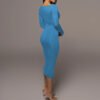Winter Arrival Women's Sexy Slim Fleece Square Collar Long Sleeve Dress