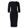 Solid Color round Neck Office Office Hip Dress