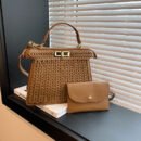 High-Sense Woven Handbag – Large Capacity Office Messenger Bag