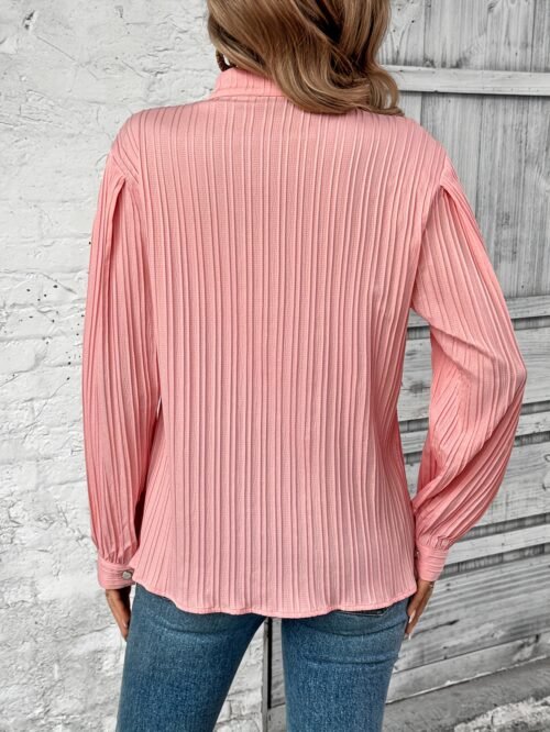 Women Wear Jacquard Long Sleeved Shirt