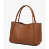 Soft Leather Basket Handbag – Large Capacity Everyday Tote
