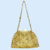 Silver & Gold Beaded Dumpling Shoulder Bag – Handmade Glamour