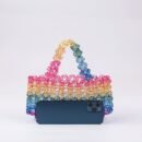 Rainbow Candy Handmade Beaded Tote Bag – Summer Street Style
