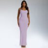 Pure Linen Long Sleeve Dress Casual Vacation Beach Overskirt Deep V Plunge Neck Loose Profile Shirt Dress