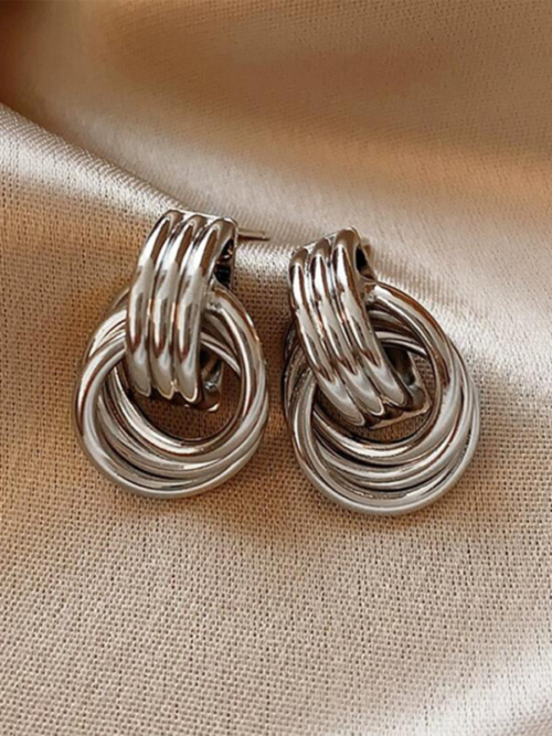 Geometric Multi-Layer Hoop Earrings – Chic Versatile Statement Jewelry