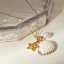 Ocean Pearl Starfish Shell Necklace – Coastal Elegance Jewelry