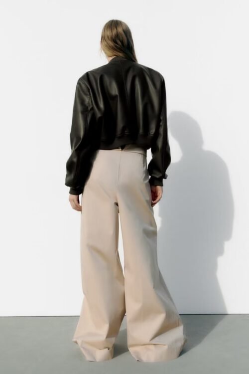 Urban Faux Leather Bomber Jacket for Women