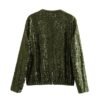 Beaded Bomber Cardigan Jacket for Women