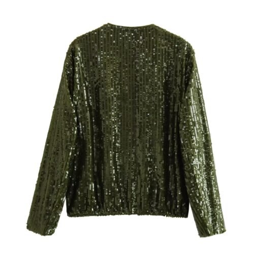 Beaded Bomber Cardigan Jacket for Women