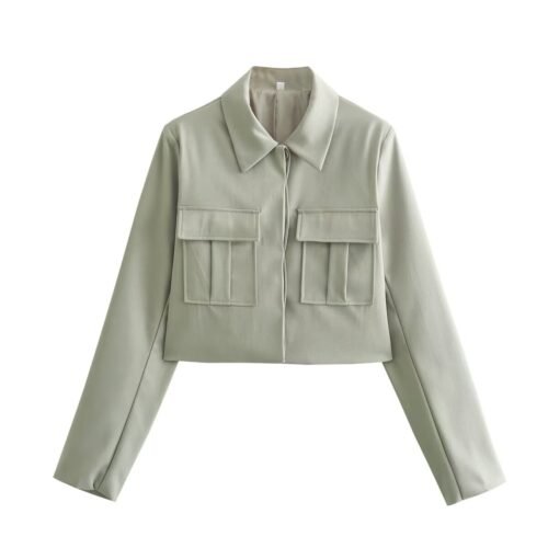 Spring Casual Short Jacket and Trousers Suit for Women