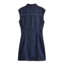 Casual Summer Denim Pleated Mini Dress for Everyday Chic
