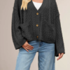 Holiday Button Woolen Shacket Sweater