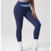 High Waist Contrast Color Yoga Ninth Pants for Women – Hip Lift Design