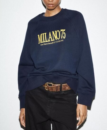 Autumn Loose Fit Printed Round Neck Sweater for Everyday Casual Style