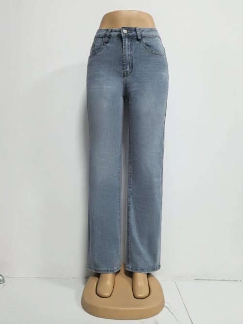 Autumn Retro High Waist Loose Wide Leg Jeans