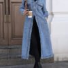 Oversized Denim Jacket Coat for Women – Fall Winter Essential