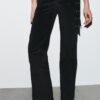 Autumn Winter Lace-Up Rivet Bootcut Pants for Women