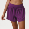 Loose Nude Feel High Waist Anti-Exposure Yoga Shorts for Women