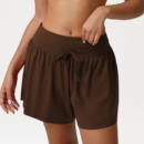 Loose Nude Feel High Waist Anti-Exposure Yoga Shorts for Women